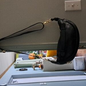 Leather Crossbody  Bag Made in Italy by Borse in Pelle Black